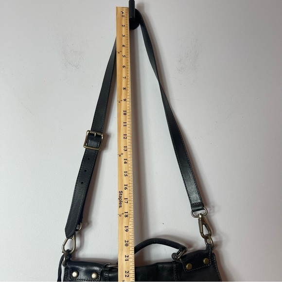 Fossil Vintage Revival Flap Black Leather Crossbody Bag - Picture 12 of 15